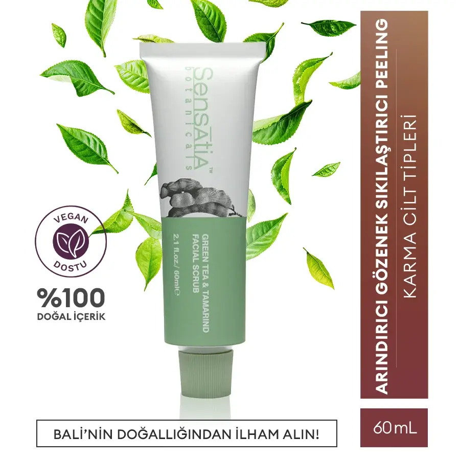 Green Tea & Tamarind Yüz Peelingi-Karma Cilt