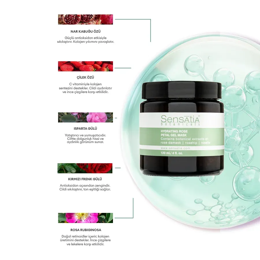 Hydrating Rose Petal Jel Maske-Kuruluk