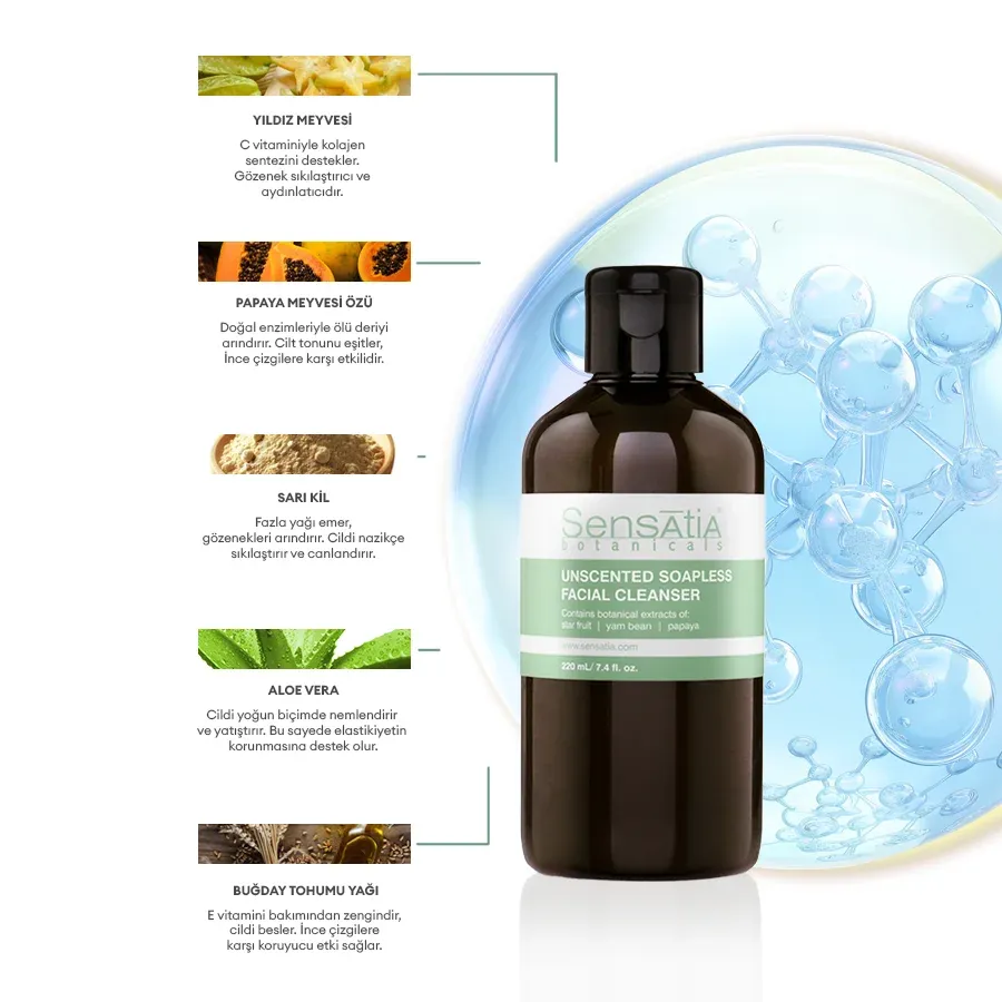 Unscented Sensitive Cilt Yüz Temizleyici-Hassas cilt