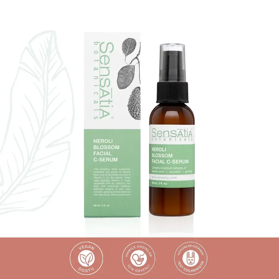 Kuru ve Normal Ciltler için Doğal C - Serum - Nemlendirici 60ml - Kakadu Eriği - Neroli Blossom