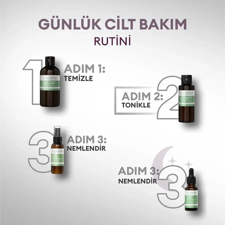 Akneli ve Yağlı Ciltler için Yatıştırıcı Temizleyici Doğal Peeling 60ml - Tea Tree & Lemon