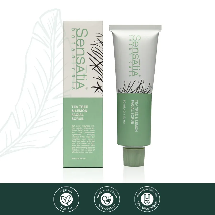 Tea Tree & Lemon Yüz Peelingi-Akneli ve yağlı cilt