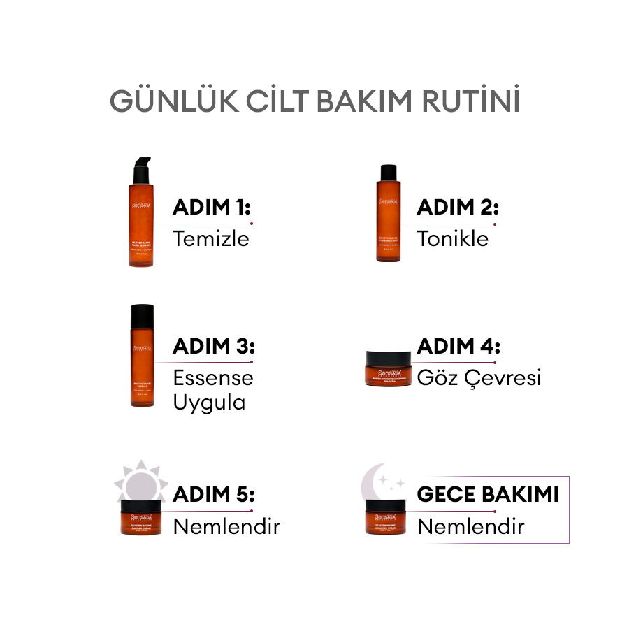 Yaşlanma Karşıtı Doğal Gece Kremi - İnce Çizgiler, Sıkılaştırıcı 50ml - Seastem Marine Advanced