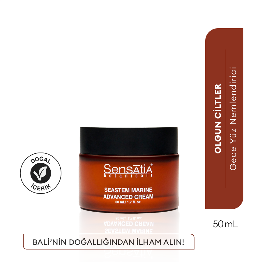 Yaşlanma Karşıtı Doğal Gece Kremi - İnce Çizgiler, Sıkılaştırıcı 50ml - Seastem Marine Advanced