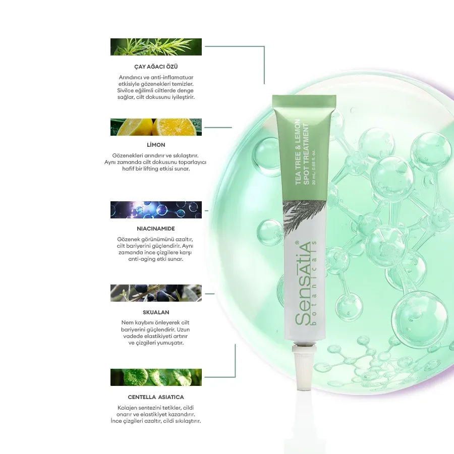 Tea Tree & Lemon Akne & Sivilce Karşıtı Krem
