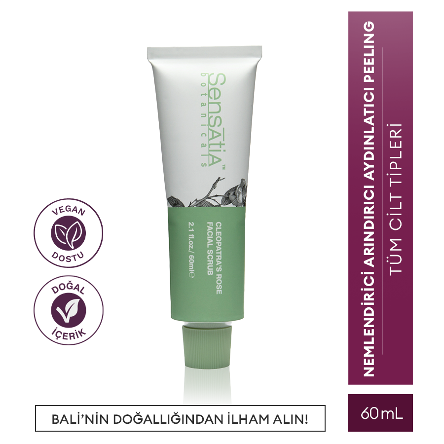 Siyah Nokta Karşıtı Doğal Peeling - Yoğun Nemlendirici Arındırıcı Besleyici 60 ml - Cleopatra's Rose