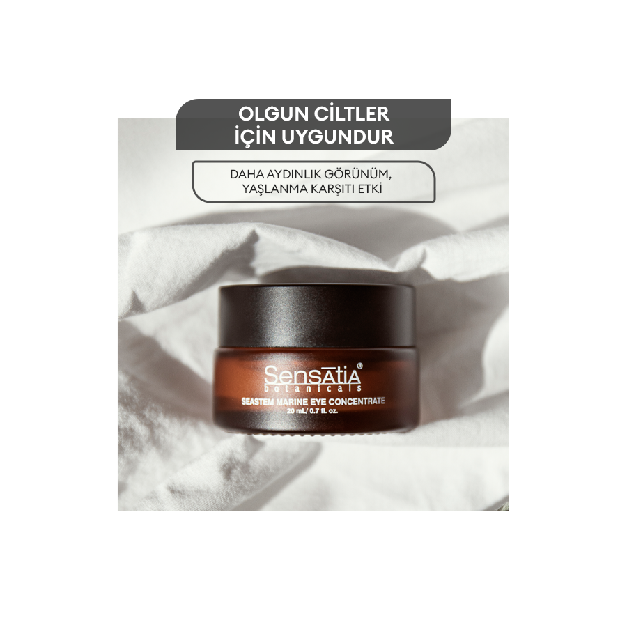 Yaşlanma Karşıtı Konsantre Doğal Gece Göz Kremi - Elastikiyet Artırıcı 20ml - Seastem Marine