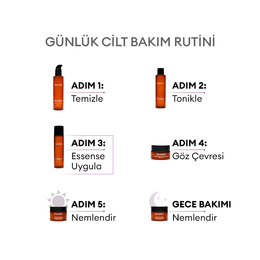 Yaşlanma Karşıtı, Gözenek Sıkılaştırıcı, Doğal Esansiyel Losyon 150ml - Seastem Marine Essence