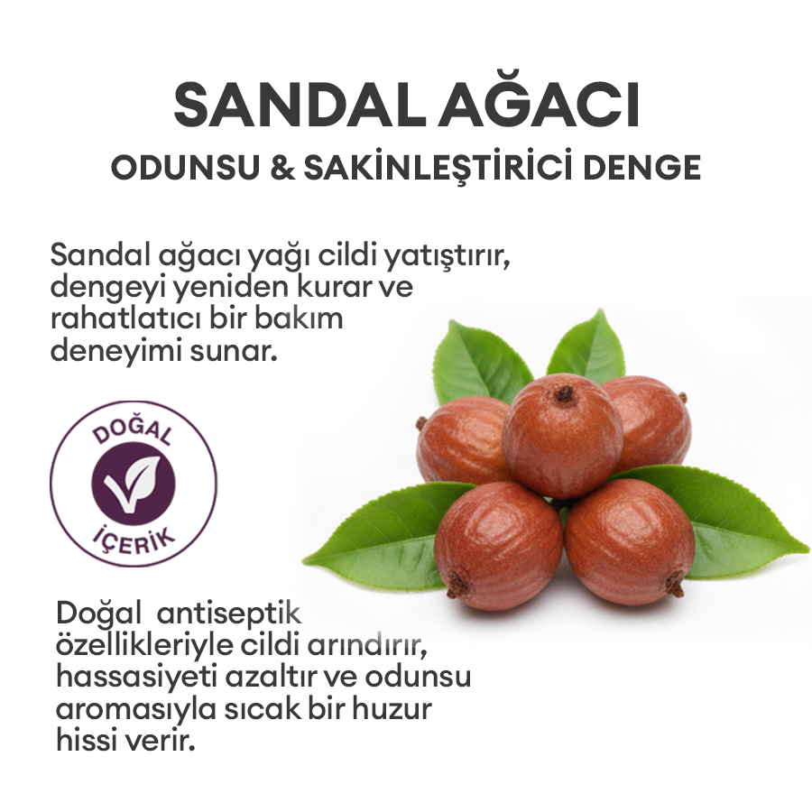 Yağlı ve Karma Clitler için Doğal C - Serum -  Nemlendirici Dengeleyici 60ml - Sandalwood Dream