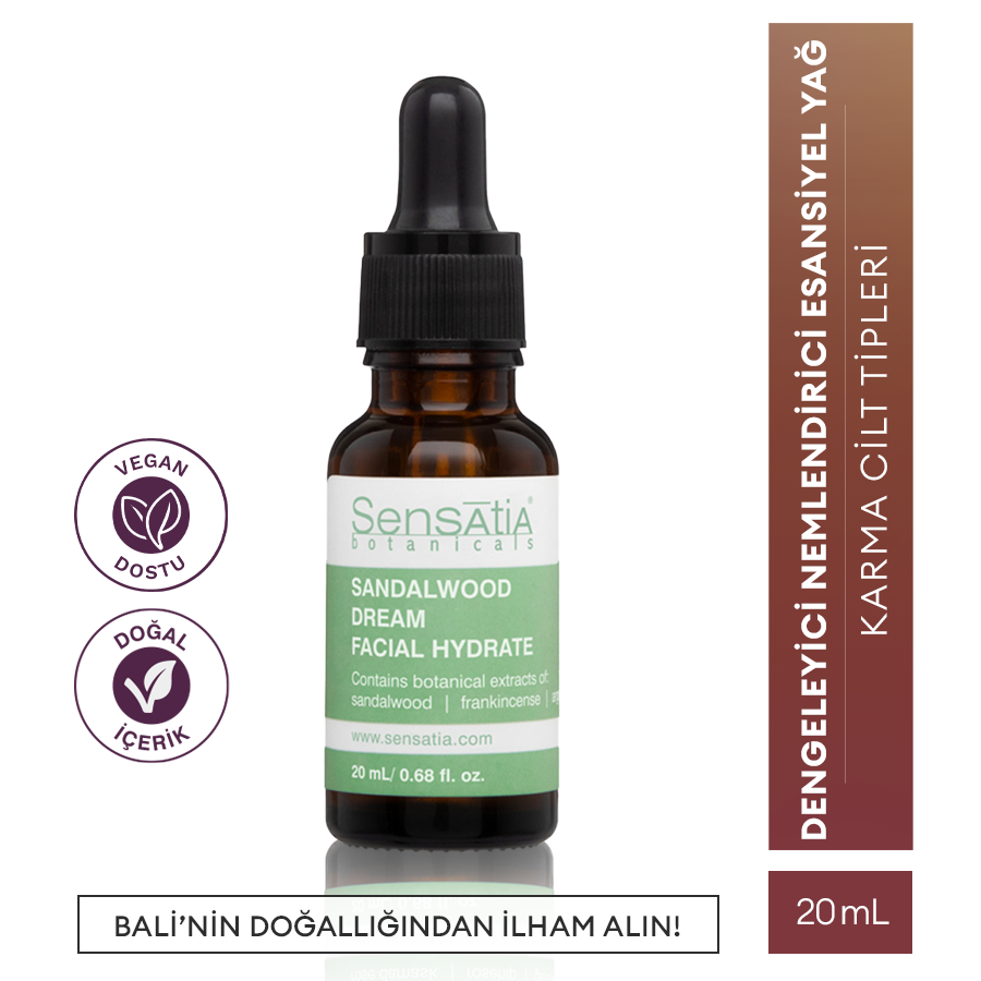 Karma Ciltler için Cilt Tonu Eşitleyici Doğal Yüz Nemlendirici 20ml - Sandalwood Dream