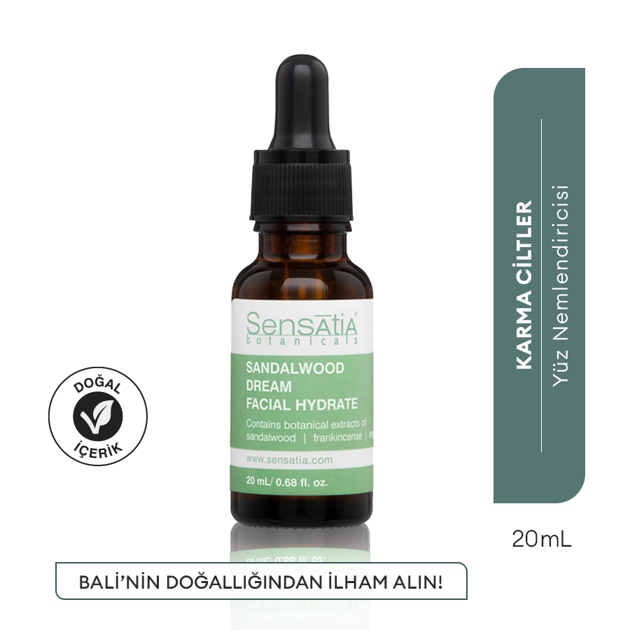 Karma Ciltler için Cilt Tonu Eşitleyici Doğal Yüz Nemlendirici 20ml - Sandalwood Dream