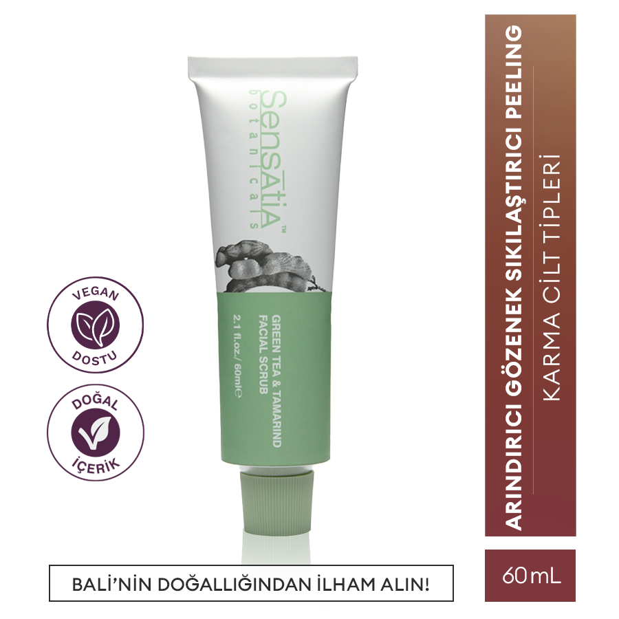 Siyah Nokta Karşıtı Doğal Peeling - Sıkılaştırıcı, Arındırıcı 60ml - Green Tea & Tamarind