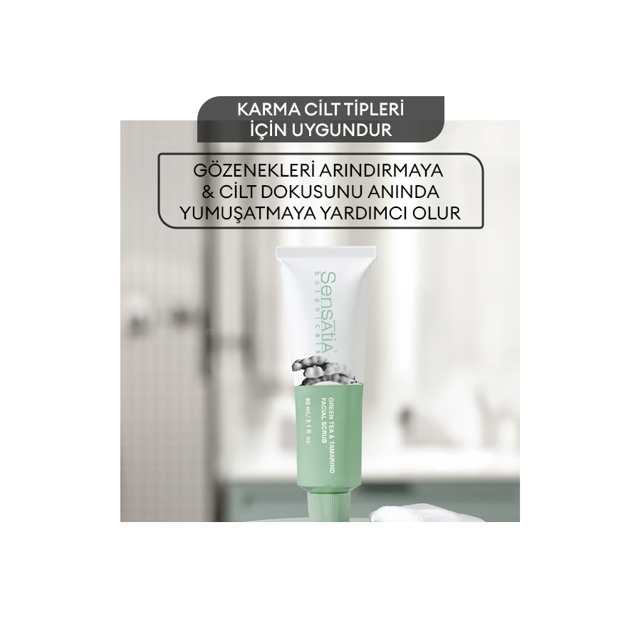 Siyah Nokta Karşıtı Doğal Peeling - Sıkılaştırıcı, Arındırıcı 60ml - Green Tea & Tamarind