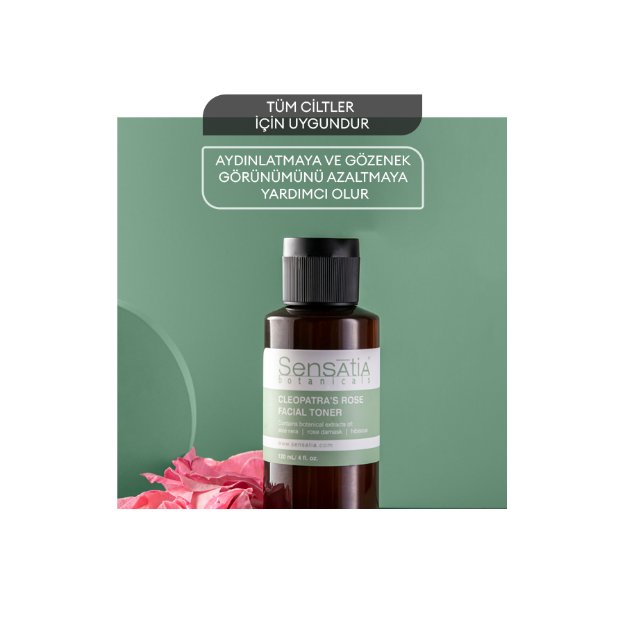 Aydınlatıcı Sıkılaştırıcı Alkolsüz Doğal Tonik 120ml - Cilt Tonu Dengeleyici - Cleopatra's Rose