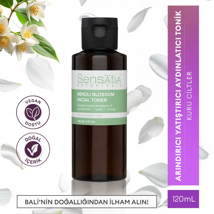 Yatıştırıcı, Arındırıcı ve Ferahlatıcı Alkolsüz Doğal Tonik 120ml - Neroli Blossom