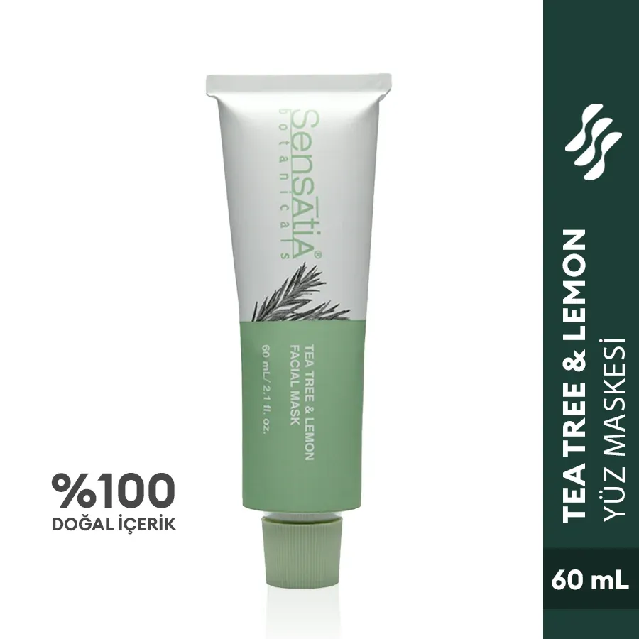 Tea Tree & Lemon Yüz Maskesi-Akneli ve yağlı cilt