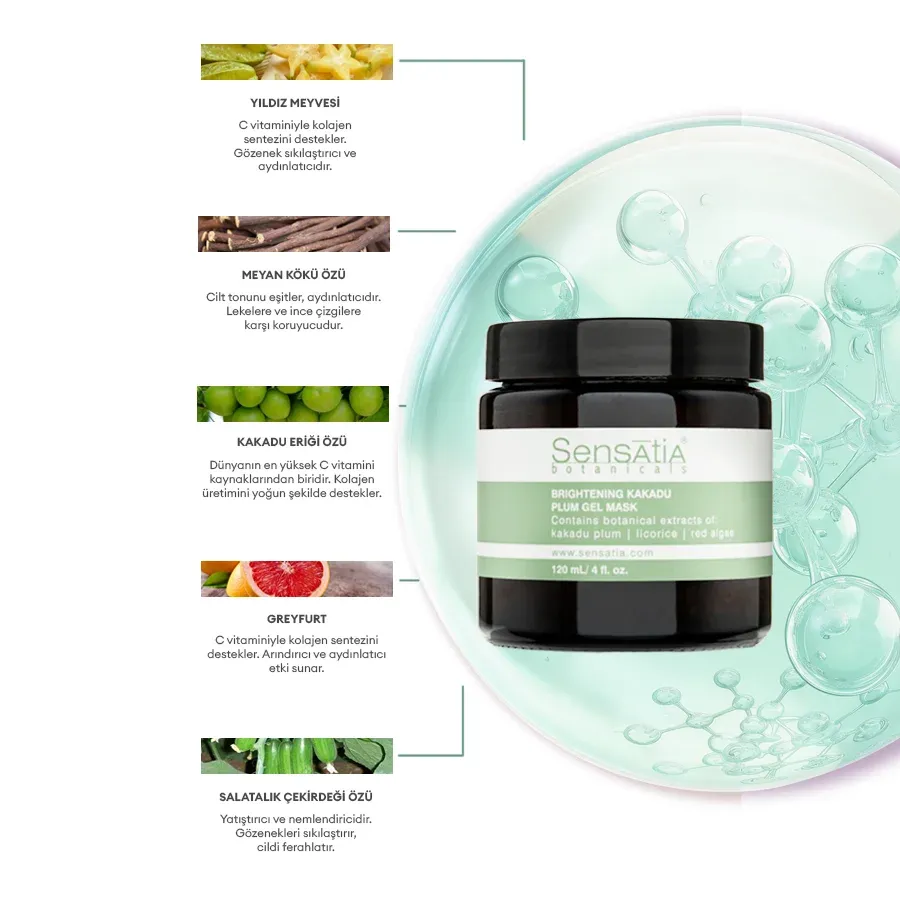 Aydınlatıcı Ferhlatıcı Antioksidan Doğal Jel Maske 120ml - Brightening Kakadu Plum