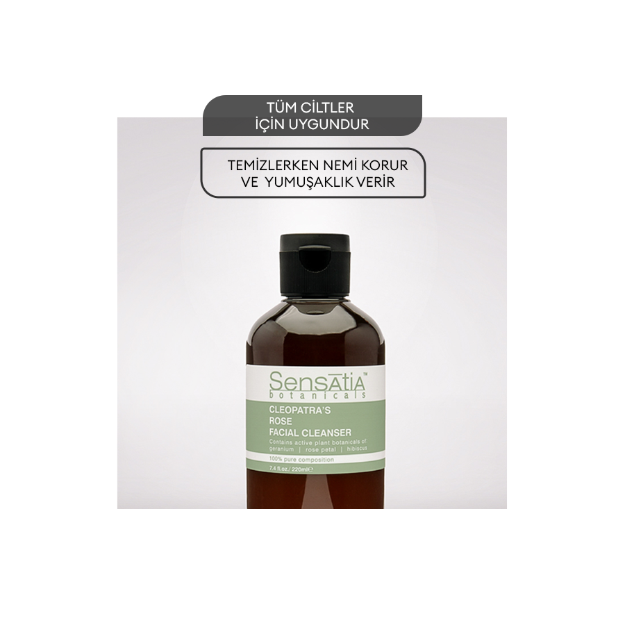 Nemlendirici Antioksidan Cilt Tonu Dengeleyici Doğal Yüz Temizleyici 220ml - Cleopatra's Rose