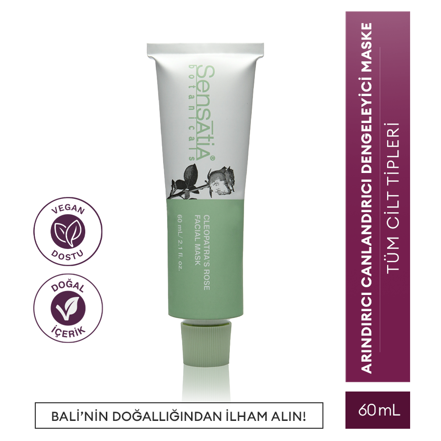 Arındırıcı Cilt Tonu Dengeleyici Doğal Maske -  Besleyici, Canlandırıcı 60ml - Cleopatra's Rose
