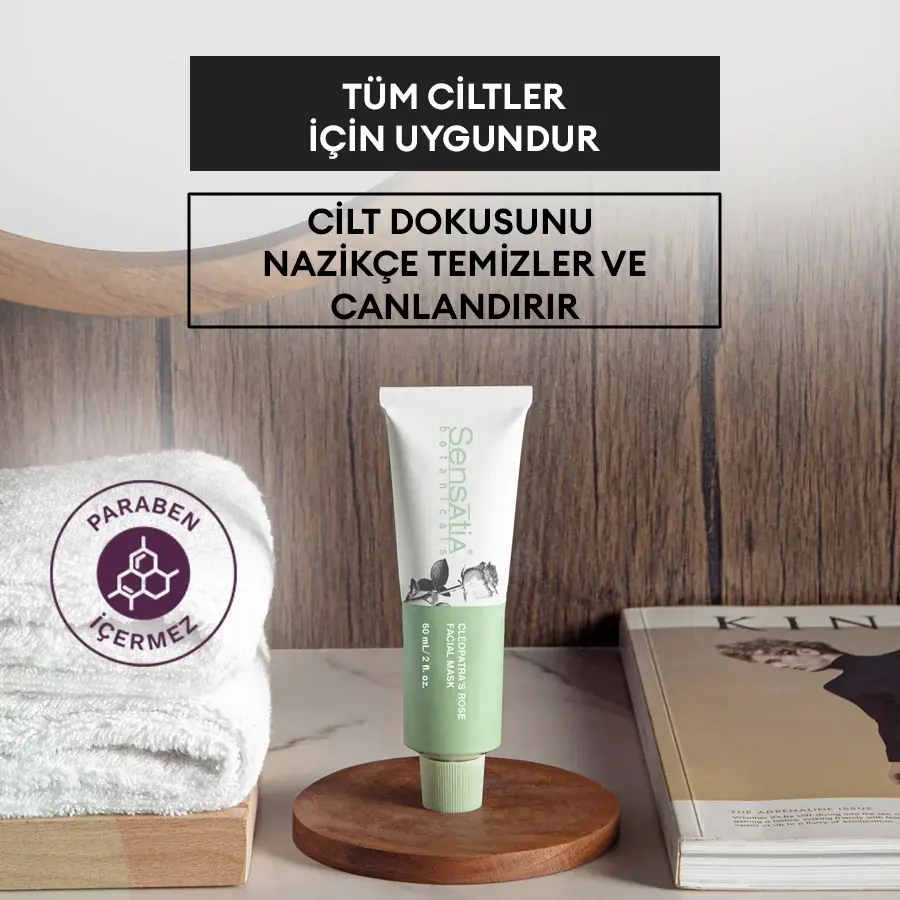 Arındırıcı Cilt Tonu Dengeleyici Doğal Maske -  Besleyici, Canlandırıcı 60ml - Cleopatra's Rose