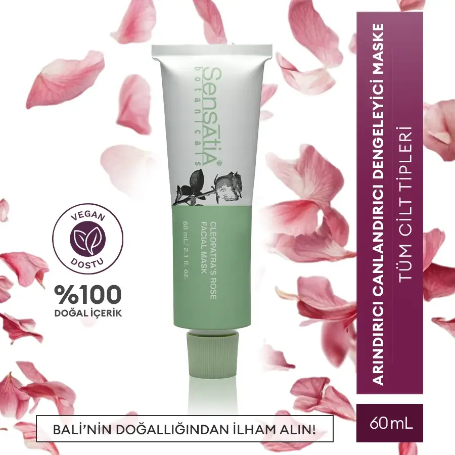 Arındırıcı Cilt Tonu Dengeleyici Doğal Maske -  Besleyici, Canlandırıcı 60ml - Cleopatra's Rose