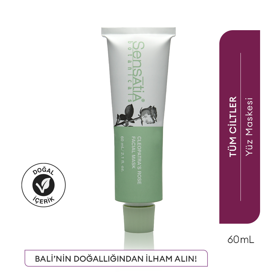 Arındırıcı Cilt Tonu Dengeleyici Doğal Maske -  Besleyici, Canlandırıcı 60ml - Cleopatra's Rose