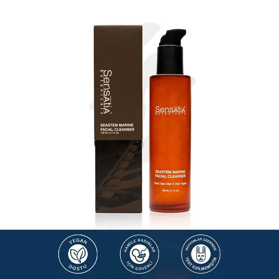 Yaşlanma Karşıtı Doğal Yüz Temizleme Jeli - Pullanma Önleyici, Sabunsuz 150ml - Seastem Marine