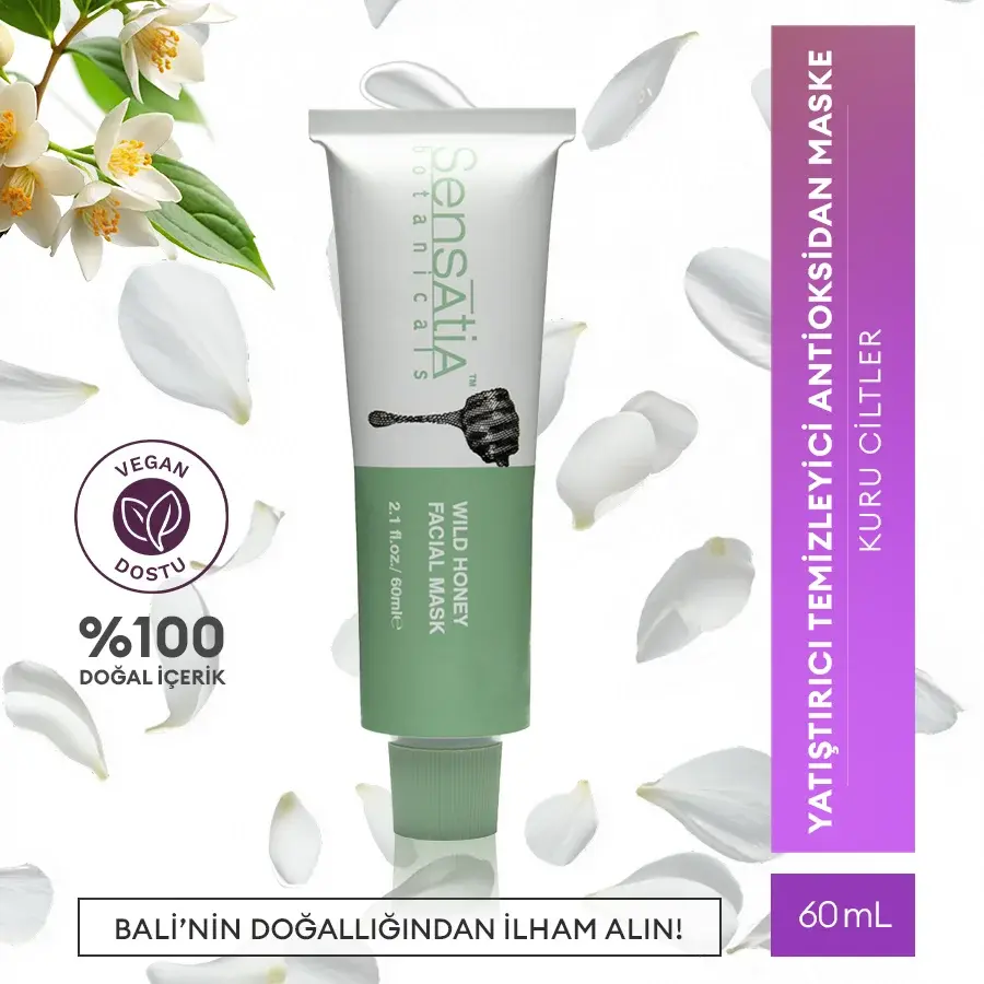 Antioksidan Yatıştırıcı Temizleyici Doğal Yüz Maskesi 60ml - Bali Kır Çiçeği Balı - Wild Honey