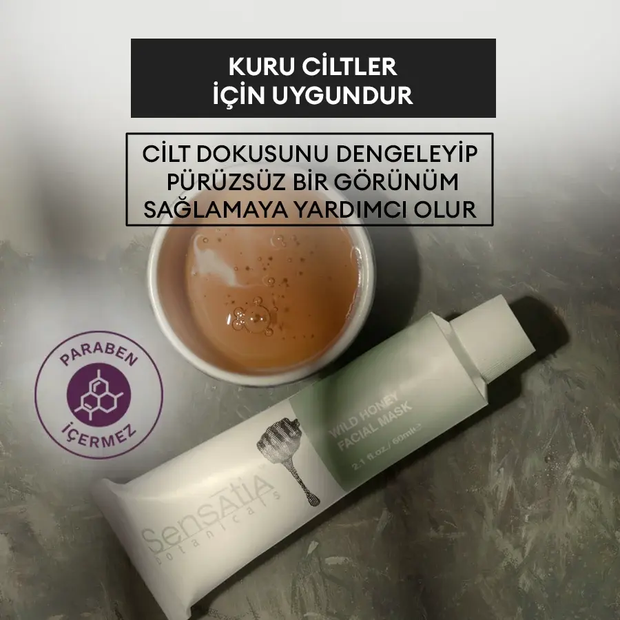 Antioksidan Yatıştırıcı Temizleyici Doğal Yüz Maskesi 60ml - Bali Kır Çiçeği Balı - Wild Honey