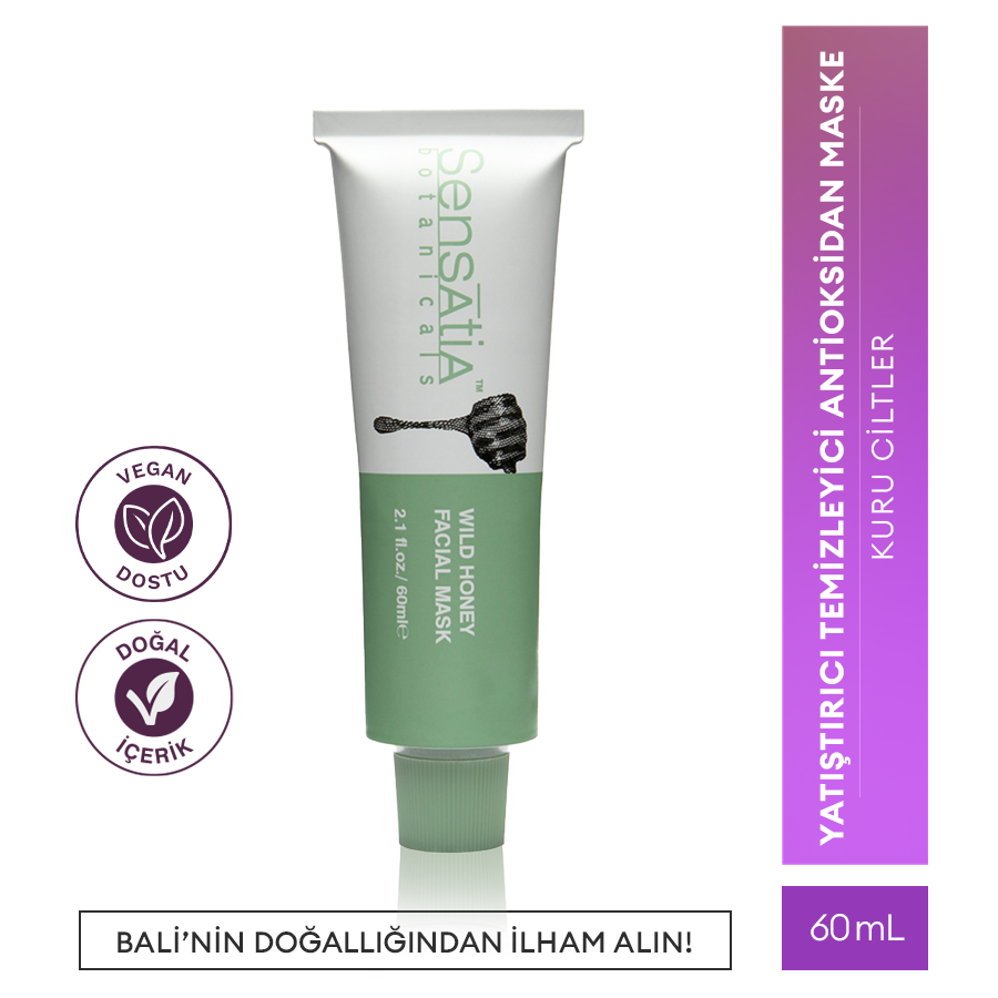 Antioksidan Yatıştırıcı Temizleyici Doğal Yüz Maskesi 60ml - Bali Kır Çiçeği Balı - Wild Honey