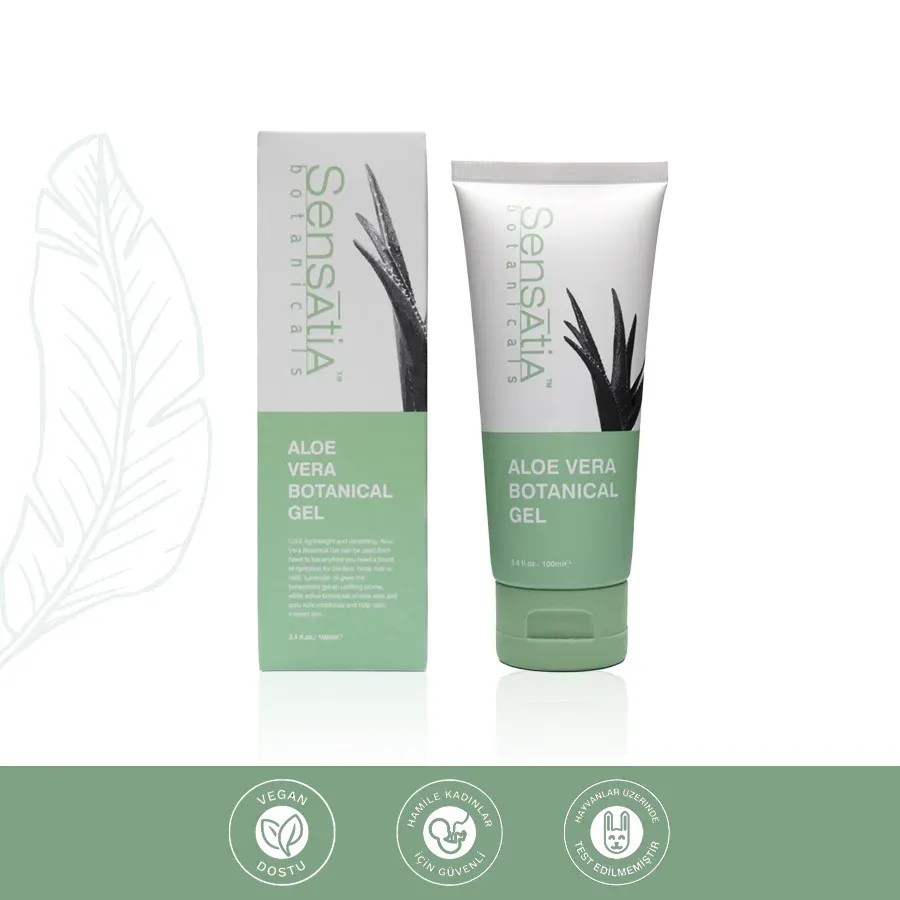 Serinletici Bitkisel Günlük ve Güneş Sonrası Doğal Nemlendirici Jel 100ml - Aloe Vera Botanical