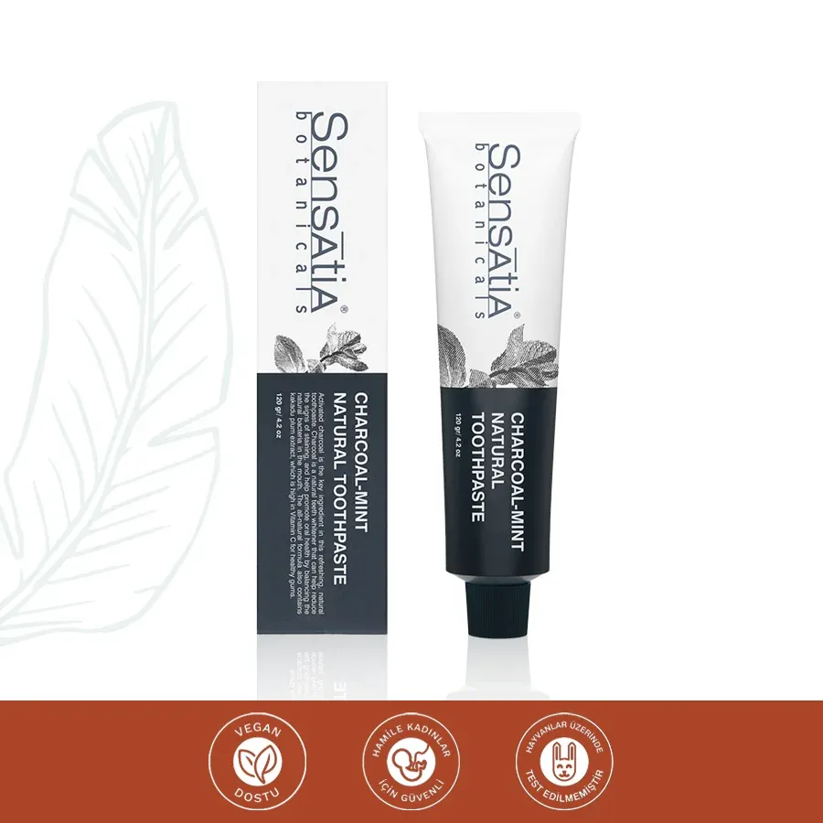 Charcoal-Mint Doğal Diş Macunu