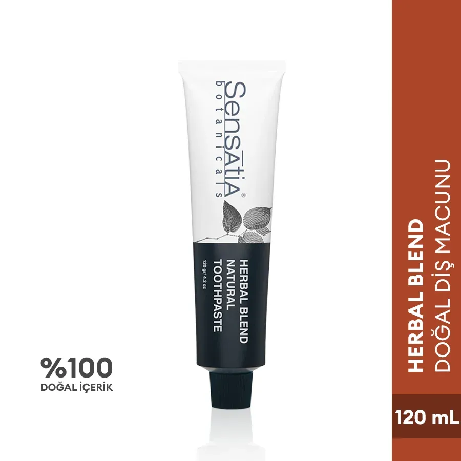 Bitkisel Karışımlı Doğal Florürsüz, SLS, Paraben ve Sentetik Tatlandırıcı İçermeyen Diş Macunu 120gr
