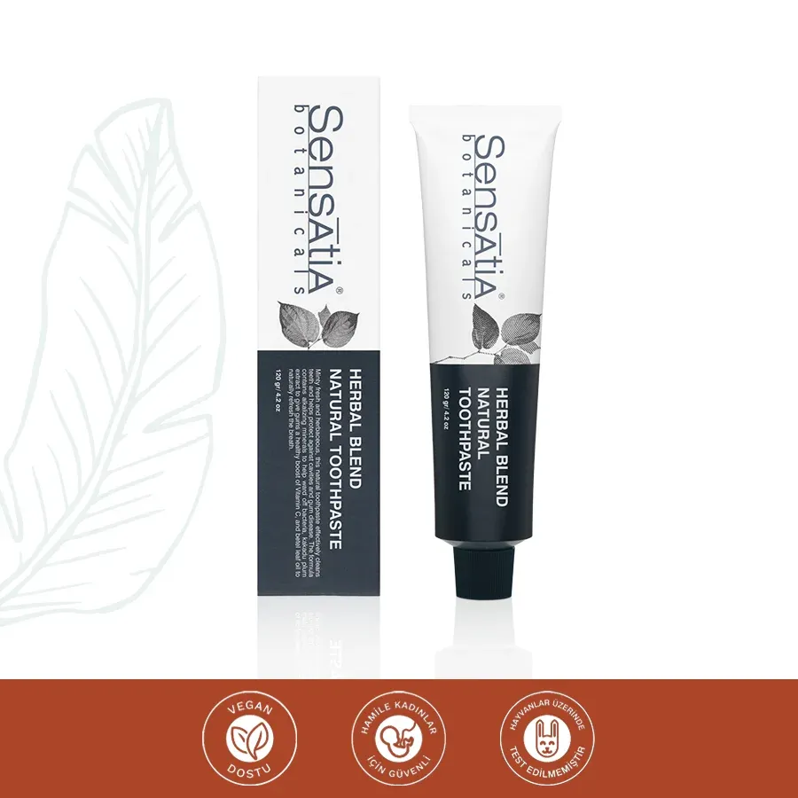 Bitkisel Karışımlı Florürsüz, SLS, Paraben ve Sentetik Tatlandırıcı İçermeyen Doğal Diş Macunu 120gr
