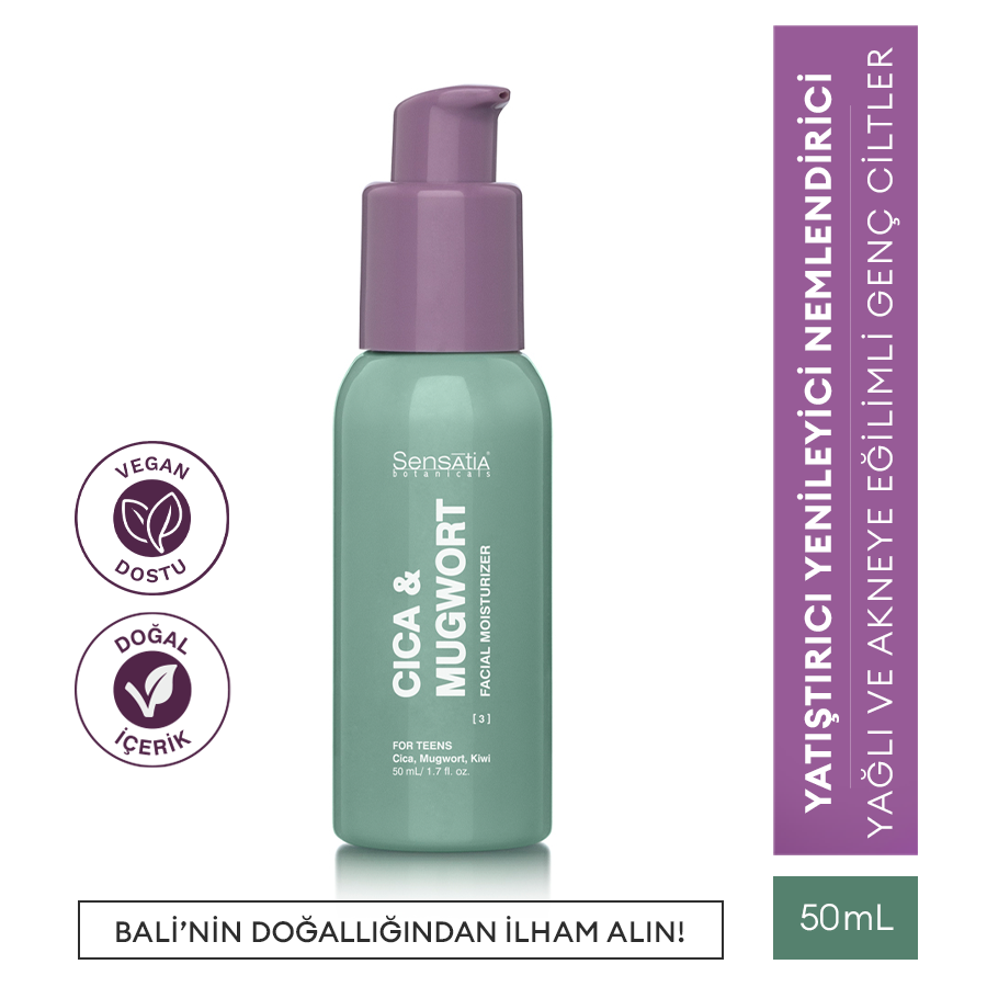 Yağlı ve Akne Eğilimli Genç Ciltler için Doğal Yüz Temizleyici - Yatıştırıcı 150ml - Cica & Mugwort