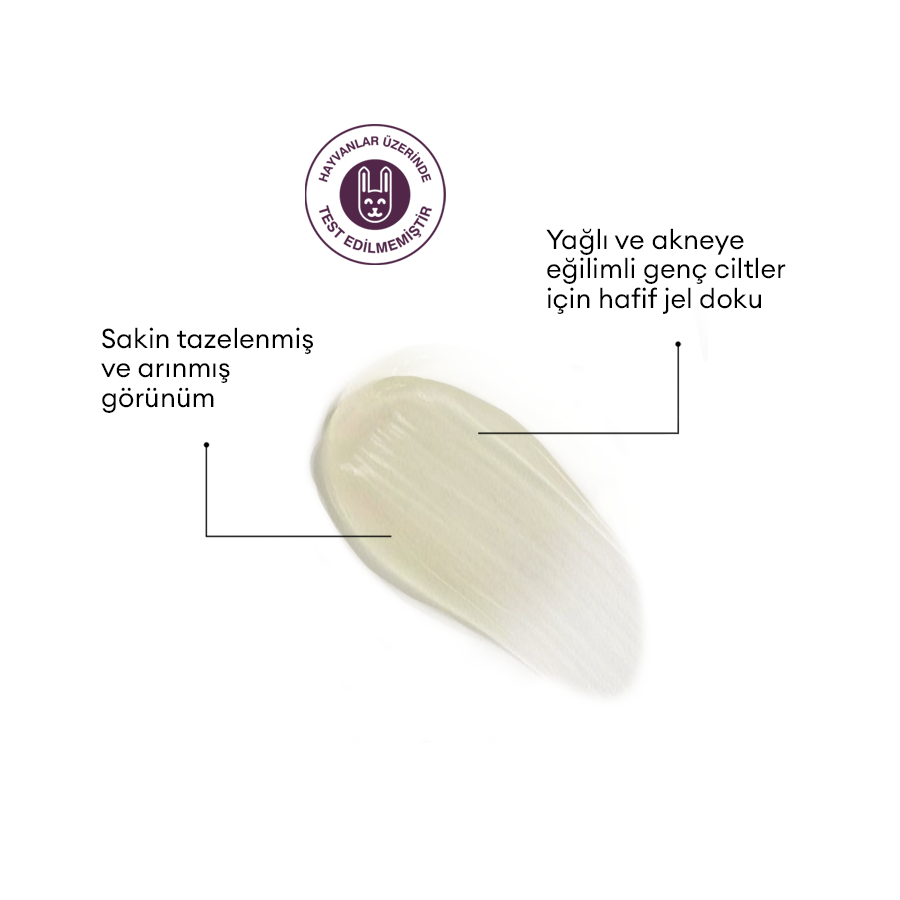 Yağlı ve Akne Eğilimli Genç Ciltler için Doğal Jel Maske - İz Karşıtı 60ml - Cica & Mugwort