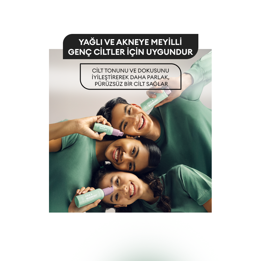 Yağlı ve Akne Eğilimli Genç Ciltler için Doğal Jel Maske - İz Karşıtı 60ml - Cica & Mugwort