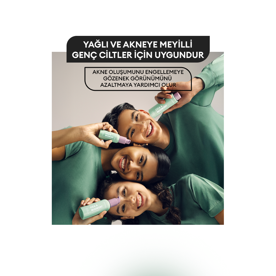 Yağlı ve Akneli Genç Ciltler, Arındırıcı Doğal Tonik 120ml - Cica, Kivi Özleri - Cica & Mugwort