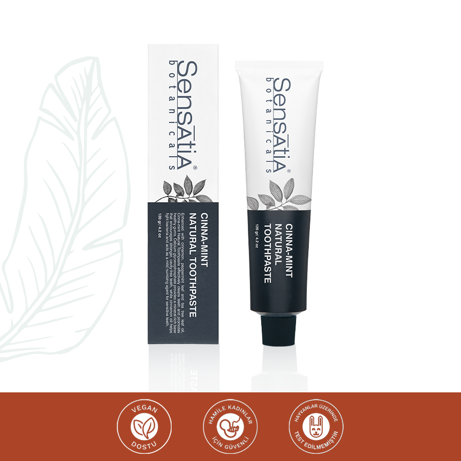 Tarçın Nane Florürsüz, SLS, Paraben ve Sentetik Tatlandırıcı İçermeyen Doğal Diş Macunu