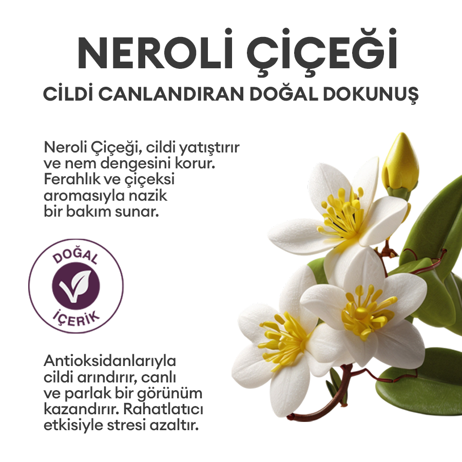 Kuru ve Normal Ciltler için Doğal C - Serum - Nemlendirici 60ml - Kakadu Eriği - Neroli Blossom