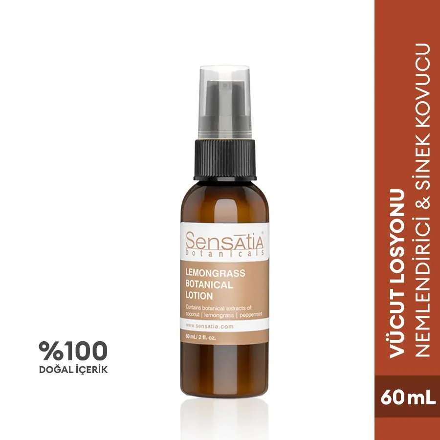 %100 Doğal Sinek Kovucu Koruyucu ve Nemlendirici Vegan Sprey Losyon 60ml - Lemongrass Botanical