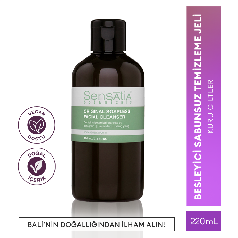 Besleyici Sabunsuz Doğal Yüz Temizleme Jeli - Sakinleştirici Antioksidan 220ml - Original Soapless