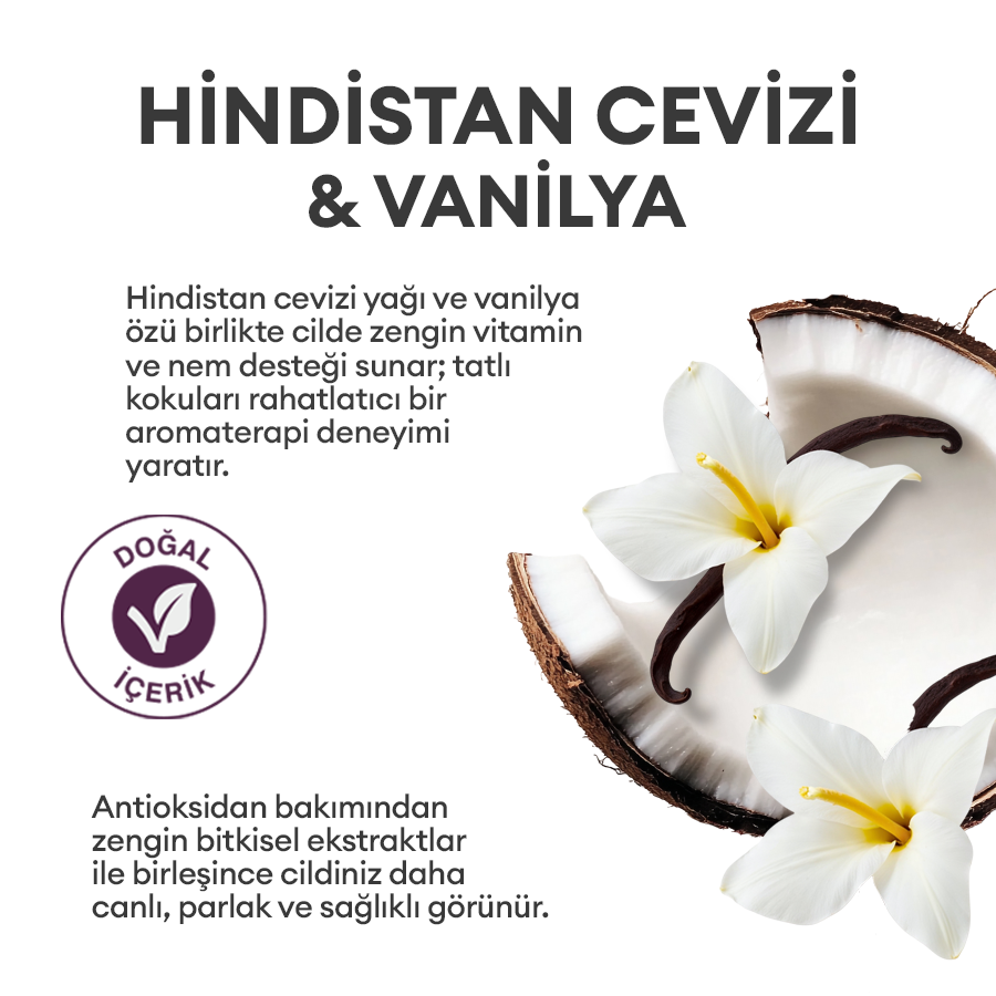 Kuru Ciltler için Arındırıcı Besleyici Doğal Peeling 60 ml - Coconut & Vanilla