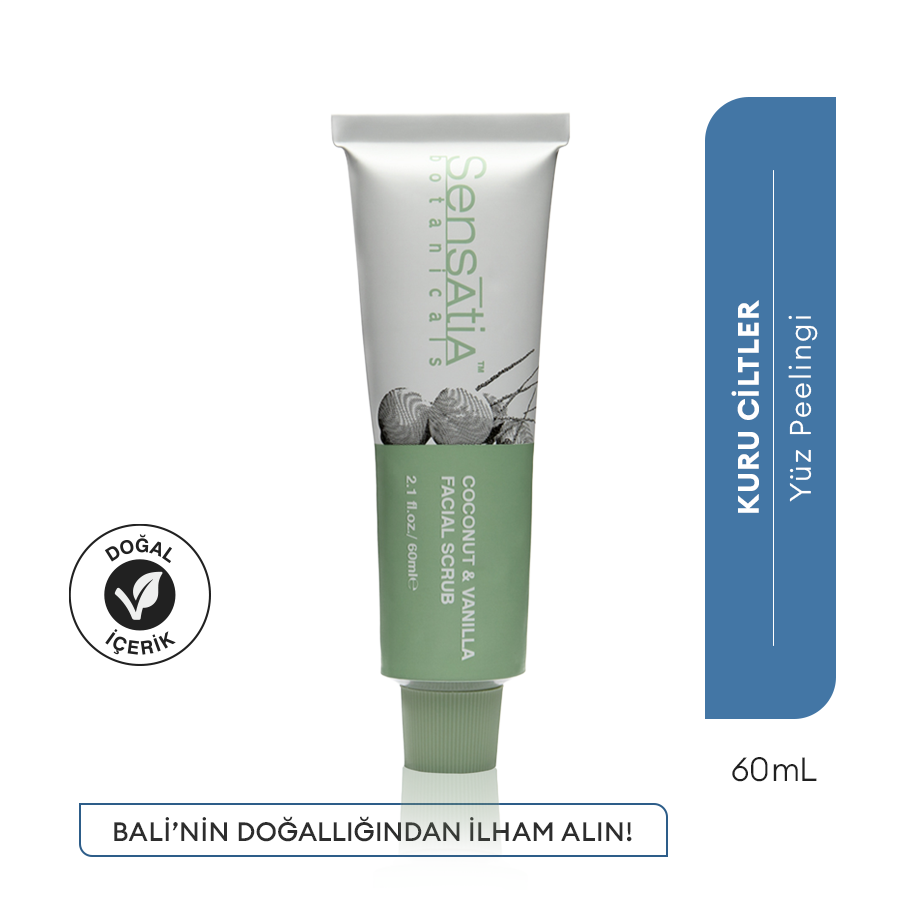 Kuru Ciltler için Arındırıcı Besleyici Doğal Peeling 60 ml - Coconut & Vanilla