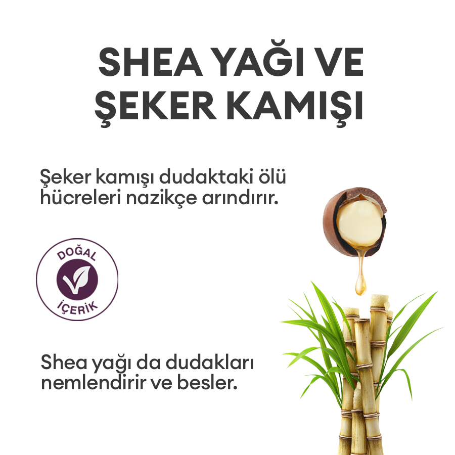 Pürüssüz ve Dolgun Dudaklar İçin Şeker Granüllü Doğal Dudak Peeling 20ml