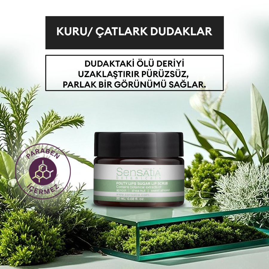 Pürüssüz ve Dolgun Dudaklar İçin Şeker Granüllü Doğal Dudak Peeling 20ml