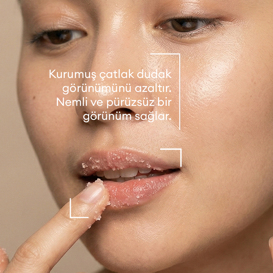 Pürüssüz ve Dolgun Dudaklar İçin Şeker Granüllü Doğal Dudak Peeling 20ml