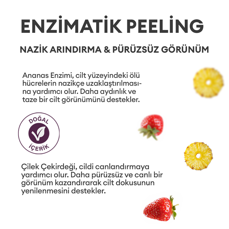 Yenileyici Sıkılaştırıcı Doğal Jel Maske 120ml - Exfoliating Berry Enzyme
