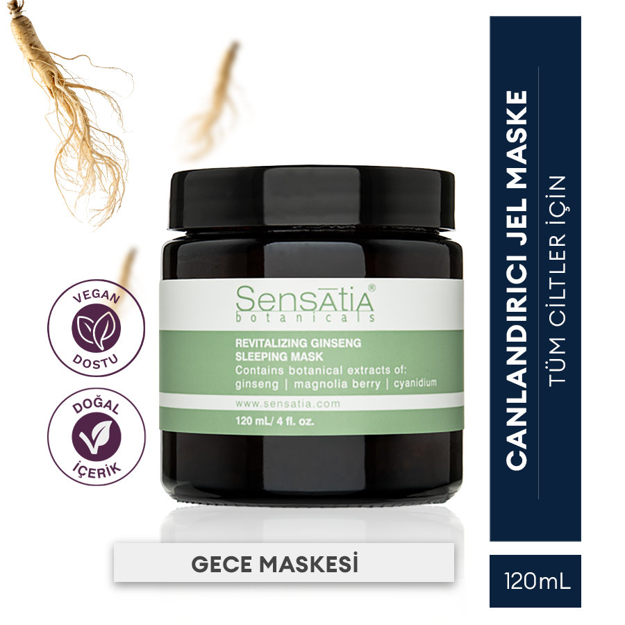 Sıkılaştırıcı Nemlendirici Doğal Uyku Maske - İnce Çizgi Kırışıklık 120ml - Revitalizing Ginseng