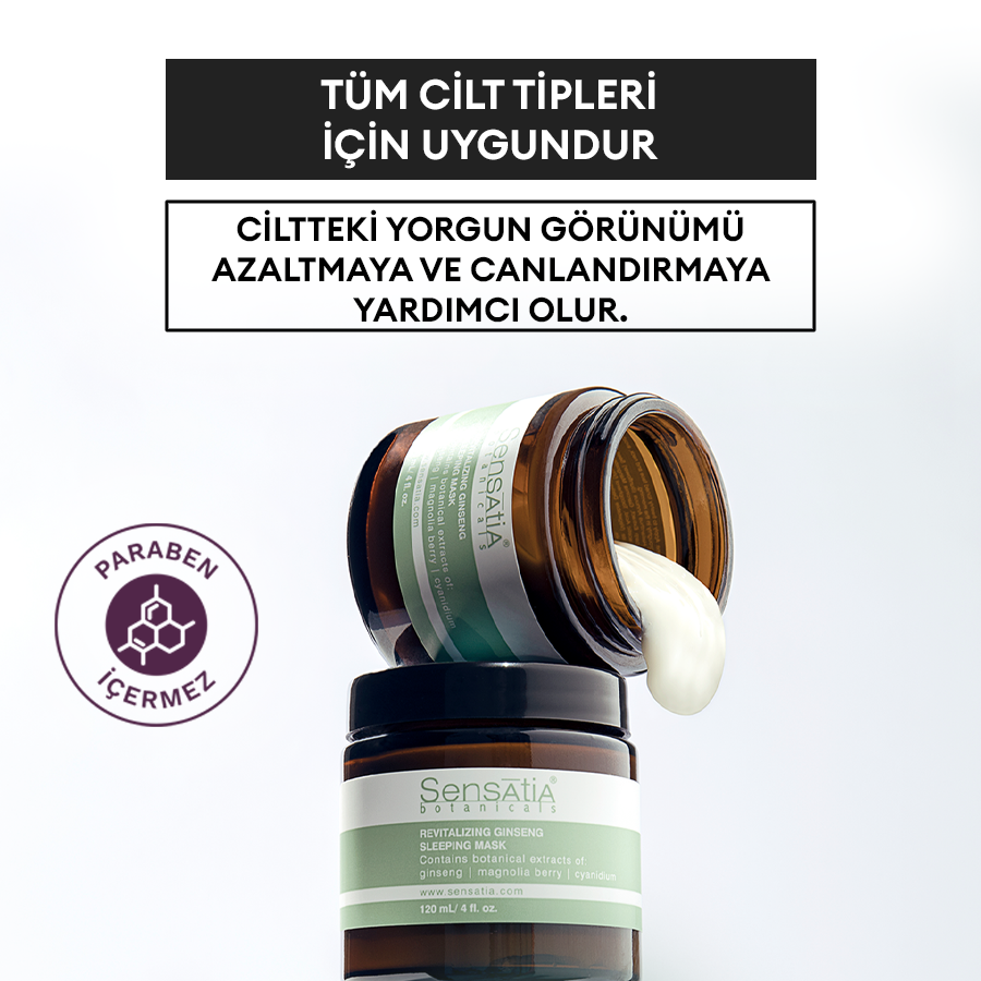 Sıkılaştırıcı Nemlendirici Doğal Uyku Maske - İnce Çizgi Kırışıklık 120ml - Revitalizing Ginseng